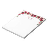エレガント赤面&レッドローズカスタム ノートパッド (回転)