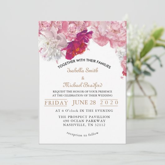 エレガント赤面 招待状 (スタンド正面)