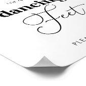 エレガント踊り足シューズ結婚ウィーズサイン ポスター (角)