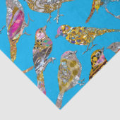 エレガント踊り鳥の青い空のパターン 薄葉紙 (詳細)