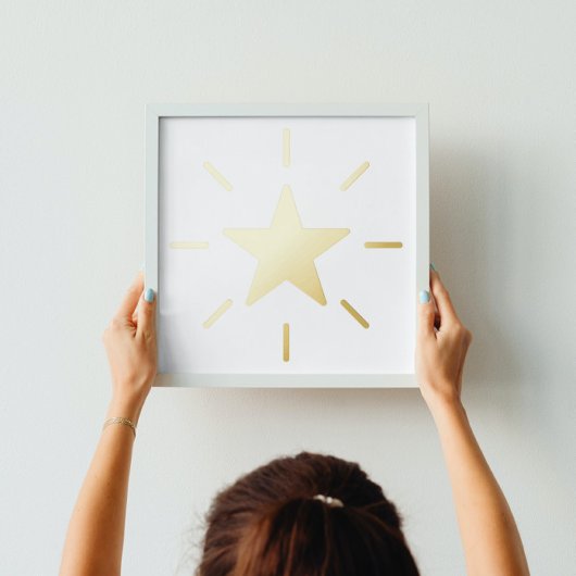 エレガント輝く実在金ゴールド 箔ポスター