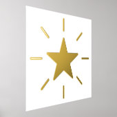 エレガント輝く実在金ゴールド 箔ポスター (レイダウン)