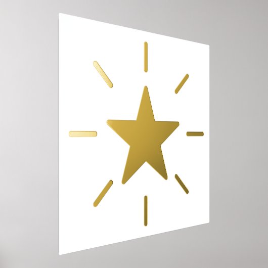 エレガント輝く実在金ゴールド 箔ポスター (レイダウン)