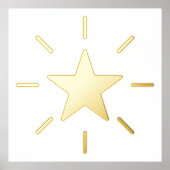 エレガント輝く実在金ゴールド 箔ポスター (正面)