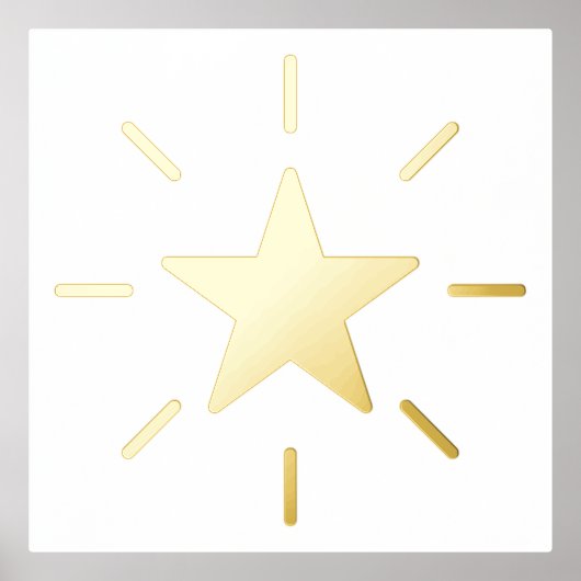 エレガント輝く実在金ゴールド 箔ポスター (正面)