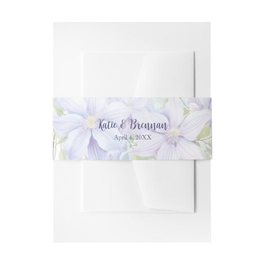 エレガント輪結婚虫 招待状ベリーバンド (正面例)