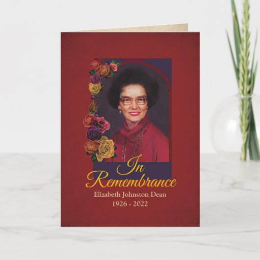 エレガント追悼の写真発表 招待状 (正面)