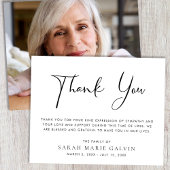 エレガント追悼写真サンキューカード