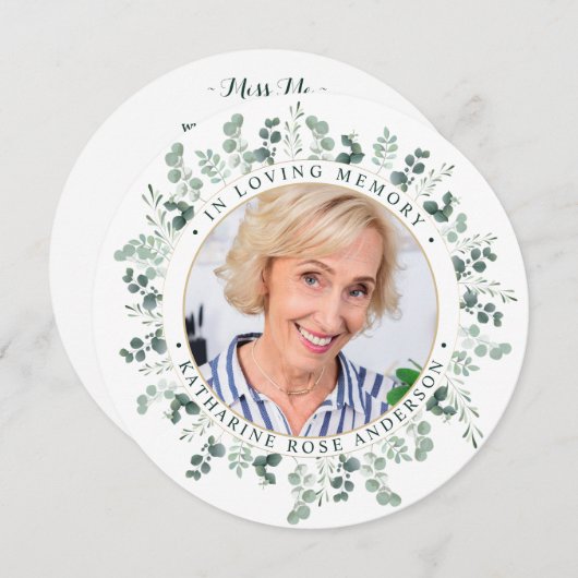 エレガント追悼式祈りの言葉カード シーズンカード (正面/裏面)