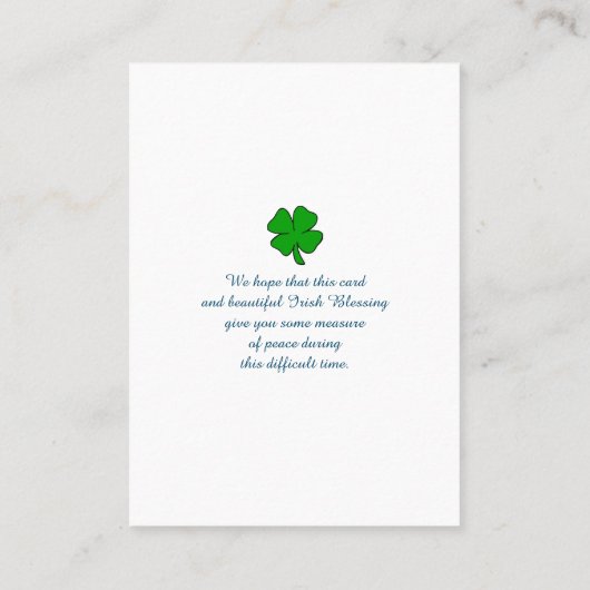 エレガント追悼慰霊札 名刺 (裏面)