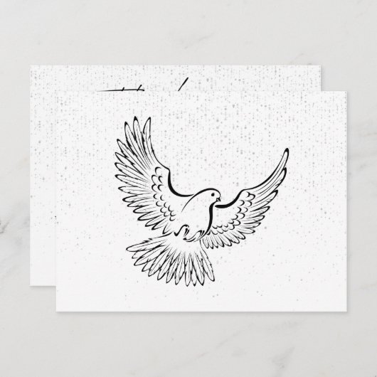 エレガント追葬サンキューカード ポストカード (正面/裏面)