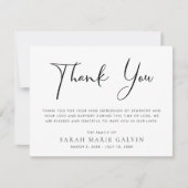 エレガント追葬サンキューカード 出欠カード (正面)