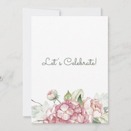 エレガント退職パーティーフローラ 招待状 (裏面)