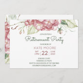 エレガント退職パーティーフローラ 招待状 (正面/裏面)