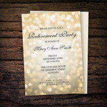 エレガント退職パーティー金ゴールドグリッター灯