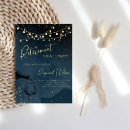 エレガント退職夕食パーティー 招待状