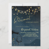 エレガント退職夕食パーティー 招待状 (正面)
