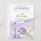 エレガント退職夕食パーティー 招待状 (正面)