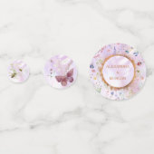 エレガント野お洒落花ピンクテーブル コンフェッティ (正面)