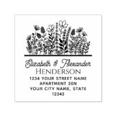 エレガント野の花#2名差出人住所 セルフインキングスタンプ (デザイン)