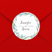 エレガント野素朴花結婚の ラウンドシール