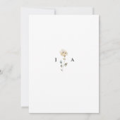 エレガント野素朴花結婚フローラ 招待状 (裏面)