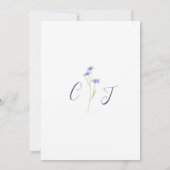 エレガント野結婚花の写真サンキューカード サンキューカード (裏面)