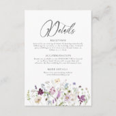 エレガント野結婚花詳細囲いカード エンクロージャーカード (正面)