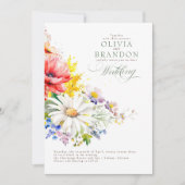 エレガント野結婚花 招待状 (正面)