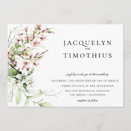 エレガント野結婚花 招待状