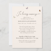 エレガント野花お祝い 招待状 (裏面)