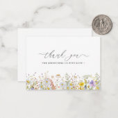 エレガント野花フローラ感謝していユー ノートカード (正面/裏面インサイチュ)