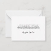 エレガント野花フローラ感謝していユー ノートカード (裏面)