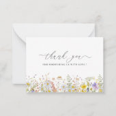 エレガント野花フローラ感謝していユー ノートカード (正面)