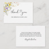 エレガント野花フローラ感謝していユー ノートカード (正面/裏面)