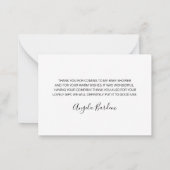 エレガント野花フローラ感謝していユー ノートカード (裏面)