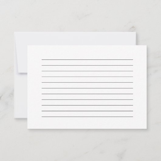 エレガント野花ブライダルシャワーレシピカード 招待状 (裏面)