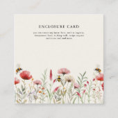 エレガント野花ブライダルシャワー エンクロージャーカード (正面)