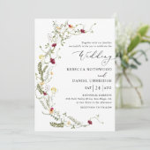エレガント野花リース結婚ズ 招待状 (スタンド正面)