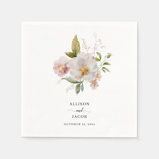 エレガント野花坊結婚保 スタンダードカクテルナプキン (正面)