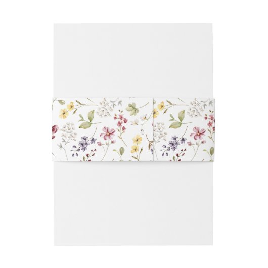 エレガント野花模様結婚 招待状ベリーバンド (裏面例)