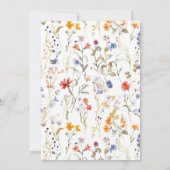 エレガント野花結婚写真 サンキューカード (裏面)