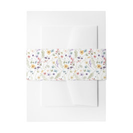 エレガント野花開花結婚ズ 招待状ベリーバンド