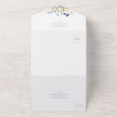 エレガント野草書道素朴結婚の オールインワン招待状 (外側)