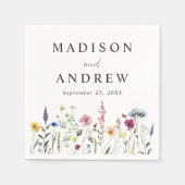 エレガント野草野結婚草 スタンダードカクテルナプキン (正面)