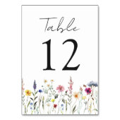 エレガント野草野結婚草 テーブルナンバー (裏面)