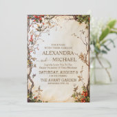 エレガント野草野結婚草 招待状 (スタンド正面)