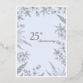 エレガント野草青銀記念日 箔招待状 (裏面)