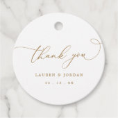 エレガント金ゴールドあり結婚 フェイバータグ (正面)