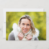 エレガント金ゴールドお祝い生葬2写真 招待状 (裏面)